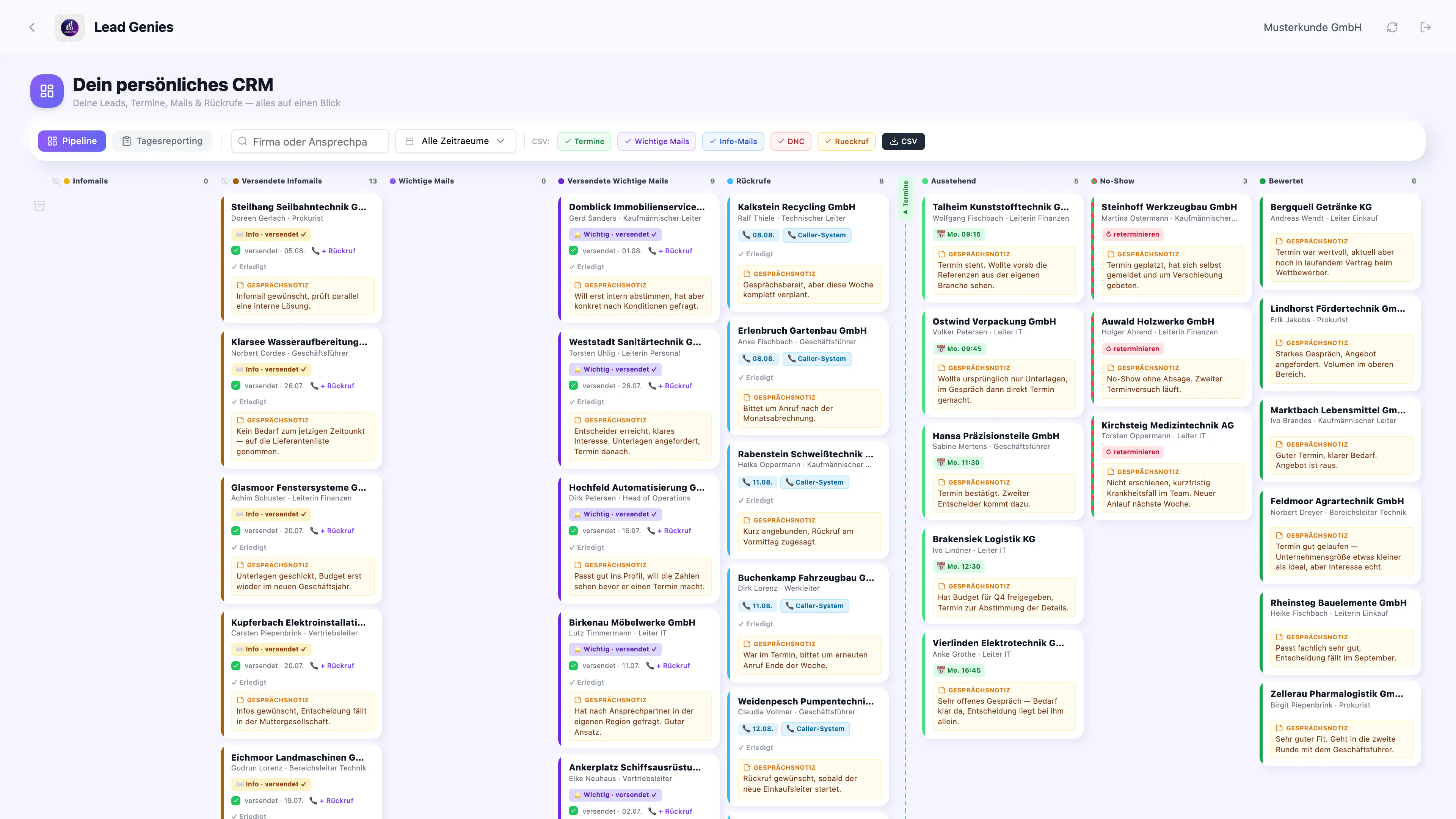 LeadGenies — Ihr CRM