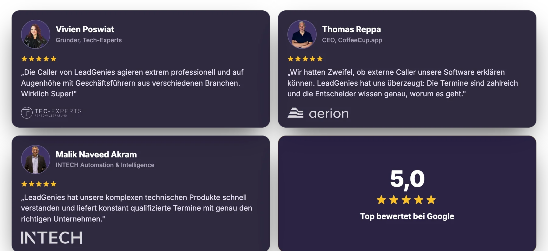 LeadGenies — Kunden