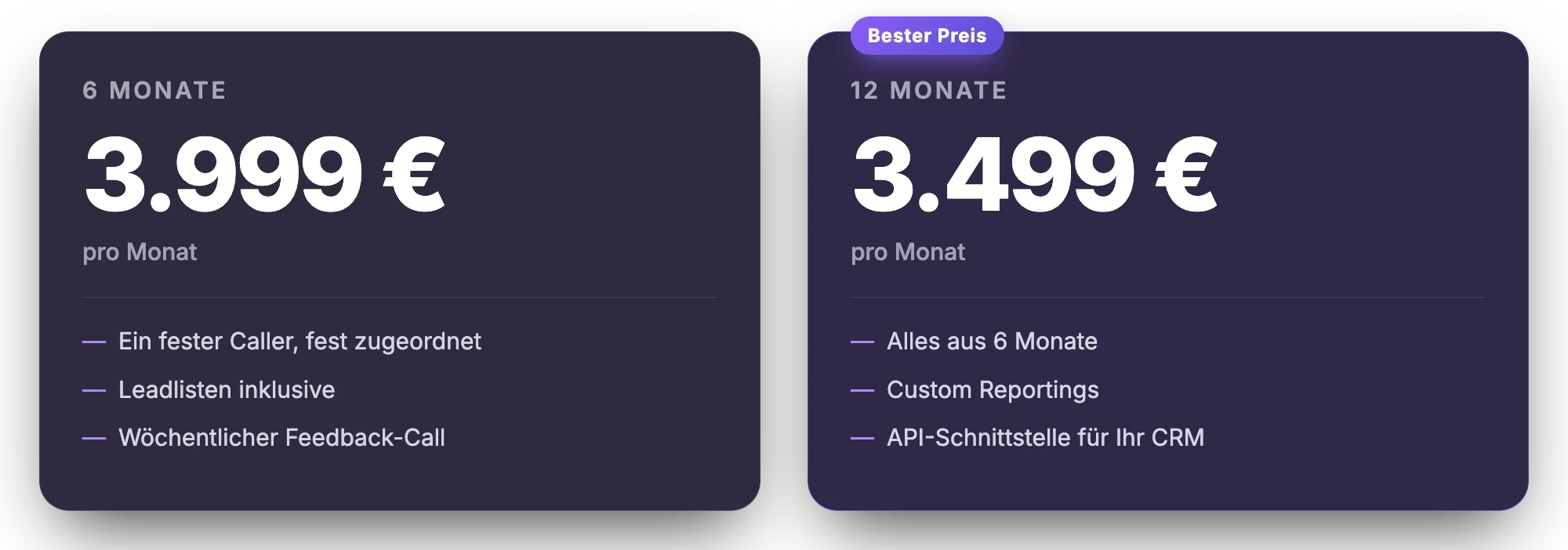 LeadGenies — Preise